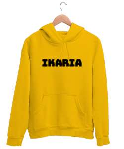 IKARIA Sarı Unisex Kapşonlu Sweatshirt