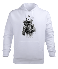 İllüstrasyon Astronot Erkek Kapüşonlu Hoodie Sweatshirt