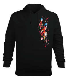 İllüstrasyon tasarımlı Erkek Kapüşonlu Hoodie Sweatshirt