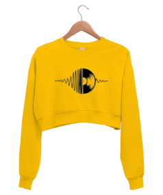 İllüstrasyon tasarımlı Kadın Crop Sweatshirt