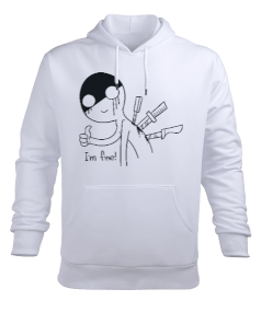 Im Fine Erkek Kapüşonlu Hoodie Sweatshirt