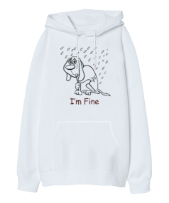 Im Fine Oversize Unisex Kapüşonlu Sweatshirt