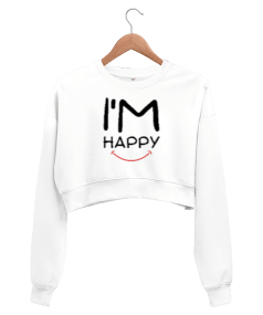 Im Happy Kadın Crop Sweatshirt