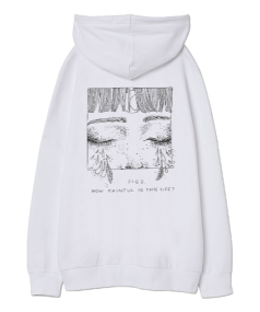 IM OK Kız Baskılı Oversize Unisex Kapüşonlu Sweatshirt