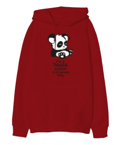 Im Panda Oversize Unisex Kapüşonlu Sweatshirt