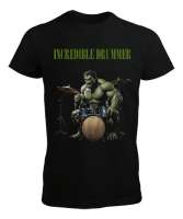 Incredible drummer Siyah Erkek Tişört - Thumbnail