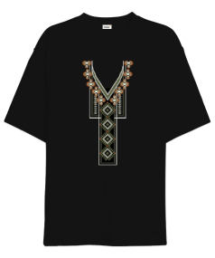 Indian Motif Oversize Unisex Tişört