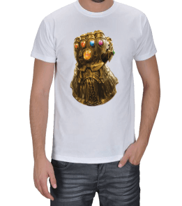 İnfinity Gauntlet Beyaz T-Shirt Erkek Tişört