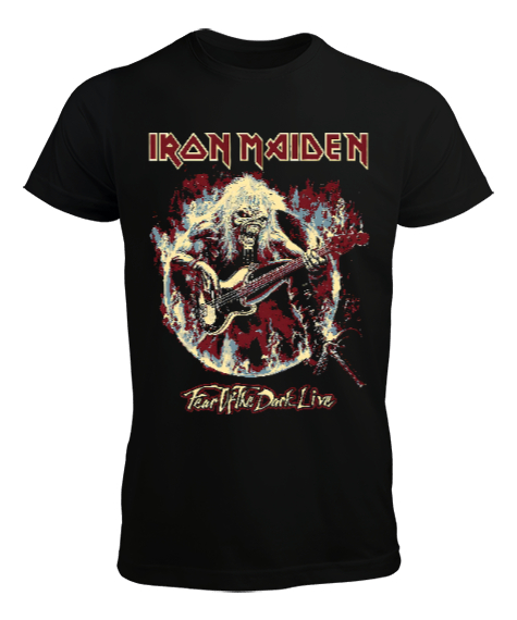 Iron Maiden Fear Of The Dark Siyah Erkek Tişört