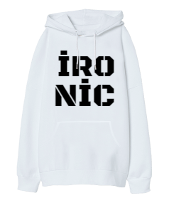 İronic Oversize Unisex Kapüşonlu Sweatshirt