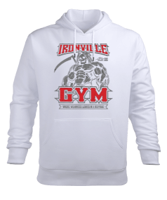 Ironville GYM Vücut Geliştirme Bodybuilding Fitness Tasarım Erkek Kapüşonlu Hoodie Sweatshirt