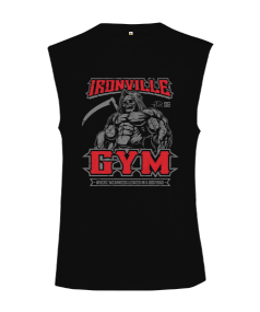 Ironville GYM Vücut Geliştirme Bodybuilding Fitness Tasarım Kesik Kol Unisex Tişört