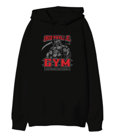 Ironville GYM Vücut Geliştirme Bodybuilding Fitness Tasarım Oversize Unisex Kapüşonlu Sweatshirt