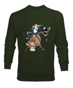 İş hayatı baskılı erkek Erkek Sweatshirt