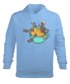 iskelet Erkek Kapüşonlu Hoodie Sweatshirt