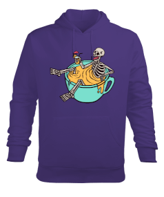 İskelet Erkek Kapüşonlu Hoodie Sweatshirt