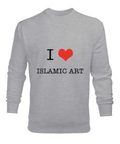 İslami sanatı seviyorum ve namaz baskılı erkek Erkek Sweatshirt