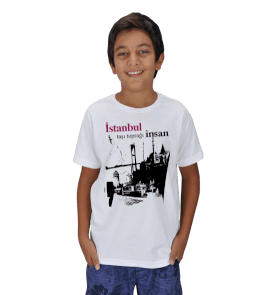 İstanbul baskılı erkek çocuk t-shirt Çocuk Unisex