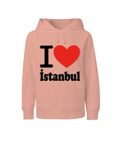 İstanbul baskılı kız Çocuk Unisex Hoodie Kapüşonlu