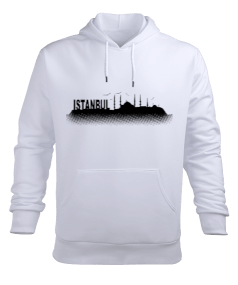 İstanbul Baskılı Sweetshirt Erkek Kapüşonlu Hoodie Sweatshirt