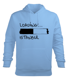 İstanbul desenli Erkek Kapüşonlu Hoodie Sweatshirt