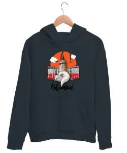 İSTANBUL Füme Unisex Kapşonlu Sweatshirt