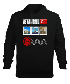 istanbul, istanbul şehir,Türkiye,Türkiye bayrağı. Erkek Kapüşonlu Hoodie Sweatshirt