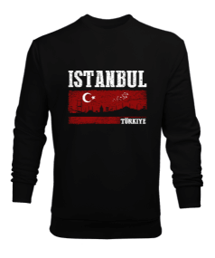 istanbul, istanbul şehir,Türkiye,Türkiye bayrağı. Erkek Sweatshirt