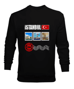 istanbul, istanbul şehir,Türkiye,Türkiye bayrağı. Erkek Sweatshirt