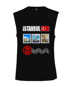 istanbul, istanbul şehir,Türkiye,Türkiye bayrağı. Kesik Kol Unisex Tişört