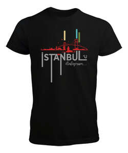 İstanbul - İstanbulu Dinliyorum Siyah Erkek Tişört