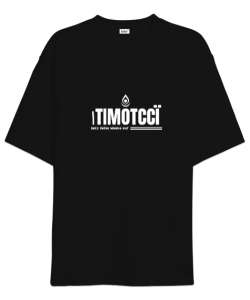 Itımotcci der Maskenball Baskılı Siyah Oversize Unisex Tişört