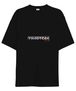 Itımotcci New 6 Baskılı Siyah Oversize Unisex Tişört