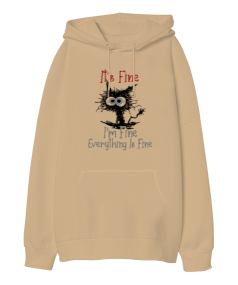 Its Fine Oversize Unisex Kapüşonlu Sweatshirt