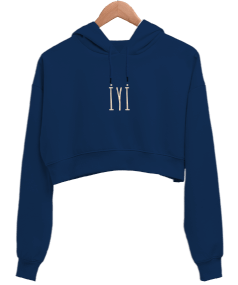 İyi kapşon Kadın Crop Hoodie Kapüşonlu Sweatshirt