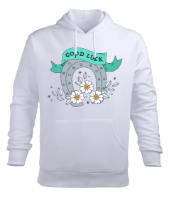 İyi şanslar Erkek Kapüşonlu Hoodie Sweatshirt