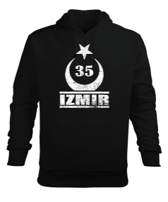 izmir, izmir şehir ,Türkiye,Türkiye bayrağı. Erkek Kapüşonlu Hoodie Sweatshirt