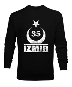 izmir, izmir şehir ,Türkiye,Türkiye bayrağı. Erkek Sweatshirt