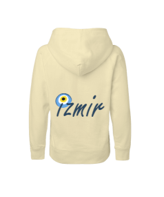 İzmir kızı ve nazar boncuğu baskılı kız Çocuk Unisex Hoodie Kapüşonlu