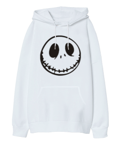 Jack Skellington - OneArtTasarım Oversize Unisex Kapüşonlu Sweatshirt