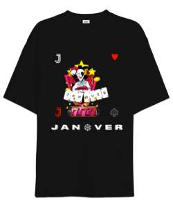 JANOVER Siyah Oversize Unisex Tişört