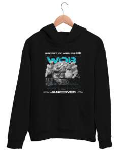 JANOVER WORLD BREAND Siyah Unisex Kapşonlu Sweatshirt