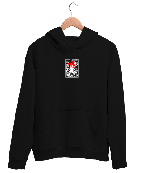 Tisho - JAPAN ART Siyah Unisex Kapşonlu Sweatshirt