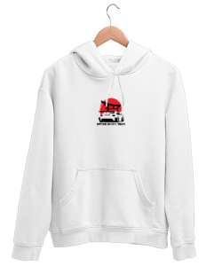 JAPAN STYLE Beyaz Unisex Kapşonlu Sweatshirt