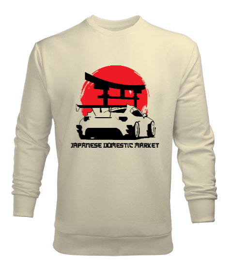 Tisho - JAPAN STYLE Krem Erkek Sweatshirt