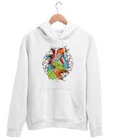 Japon Koi Fish - Balık Beyaz Unisex Kapşonlu Sweatshirt - Thumbnail