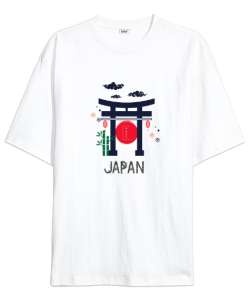 Japon Kültürü - Japanese - Japonya Beyaz Oversize Unisex Tişört