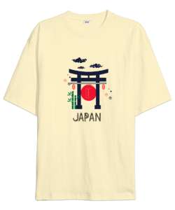 Japon Kültürü - Japanese - Japonya Krem Oversize Unisex Tişört