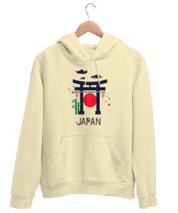 Japon Kültürü - Japanese - Japonya Krem Unisex Kapşonlu Sweatshirt