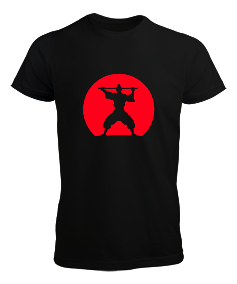 Tisho - Japon Ninja Savaşçı v2 Siyah Erkek Tişört